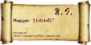 Magyar Ildikó névjegykártya